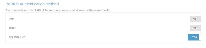 RADIUS authentication method