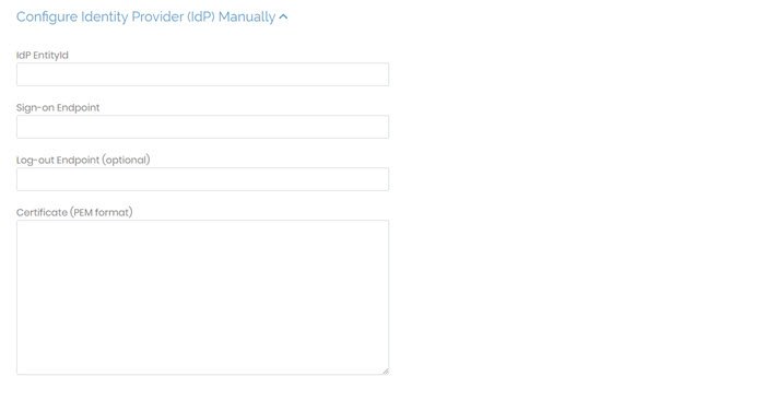 SAML IdP manually