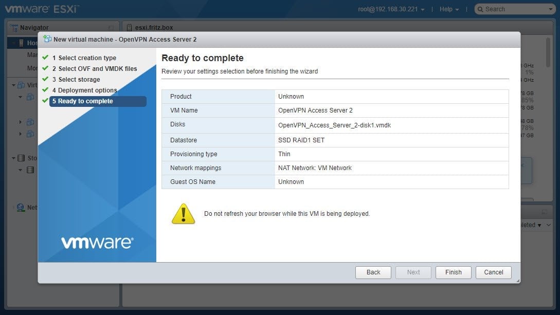 confirm settings
