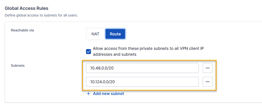 global subnets