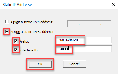 ipv6 static ip address