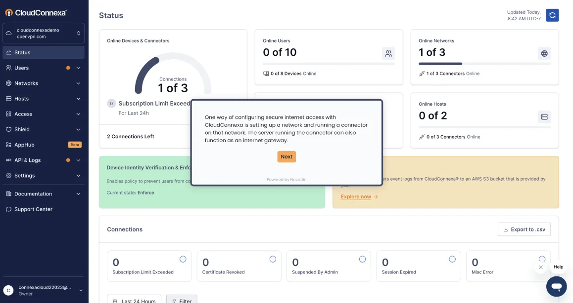 Secure web access demo