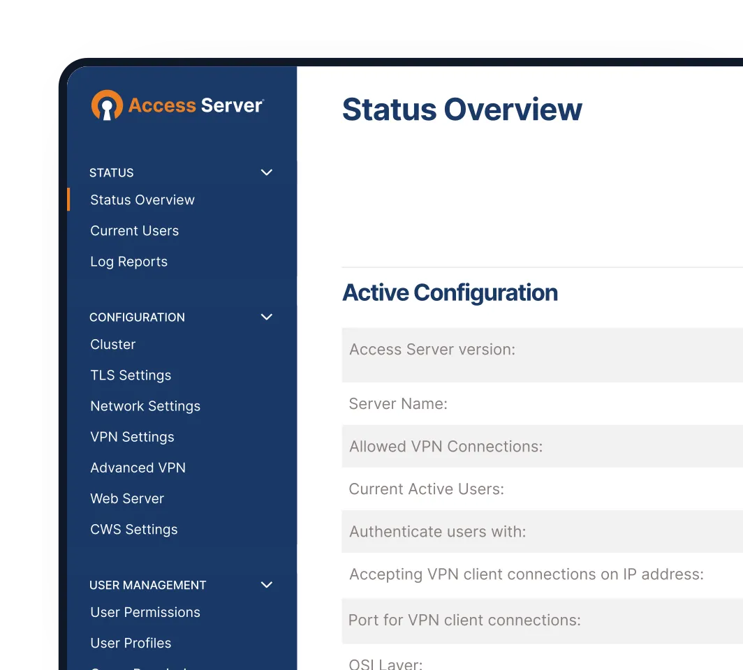 Status Overview Screenshot