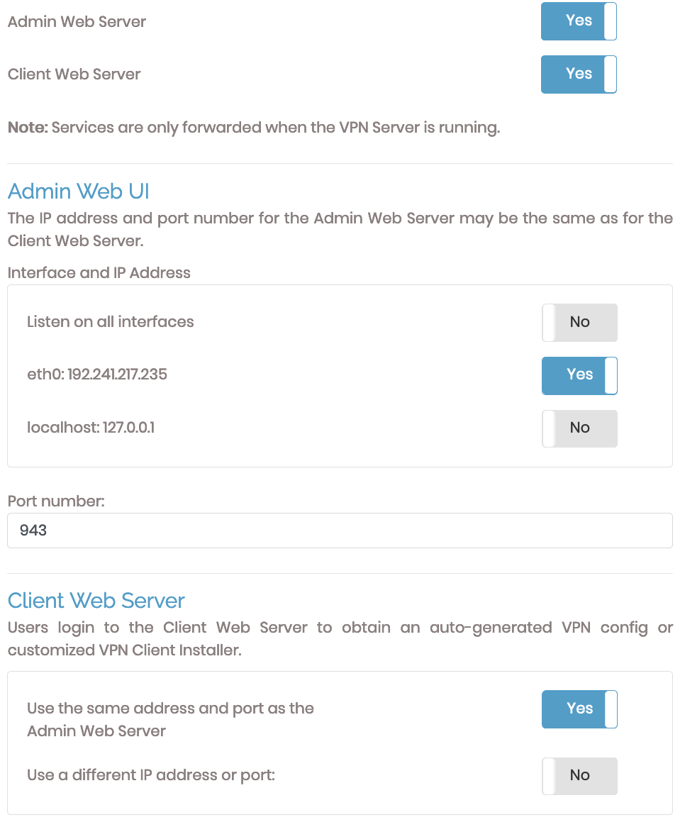 how to change openvpn access server port