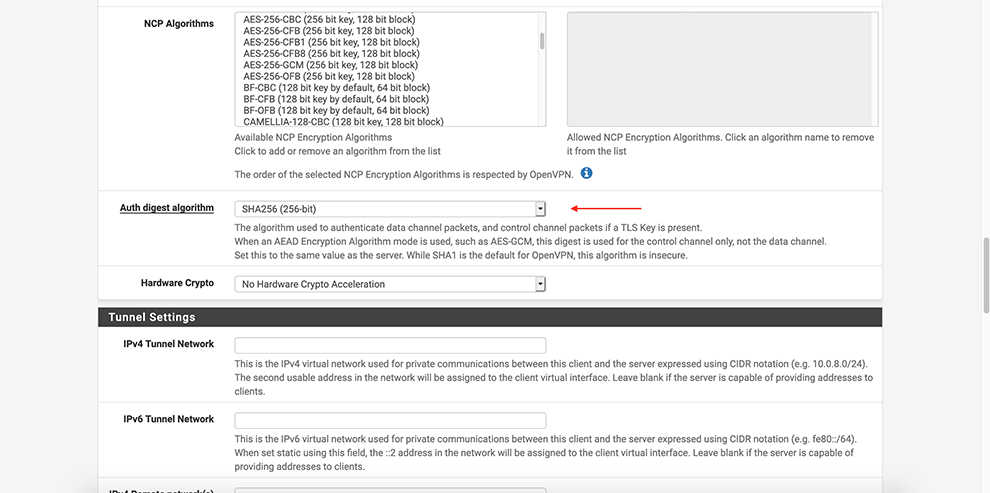 pfsense openvpn