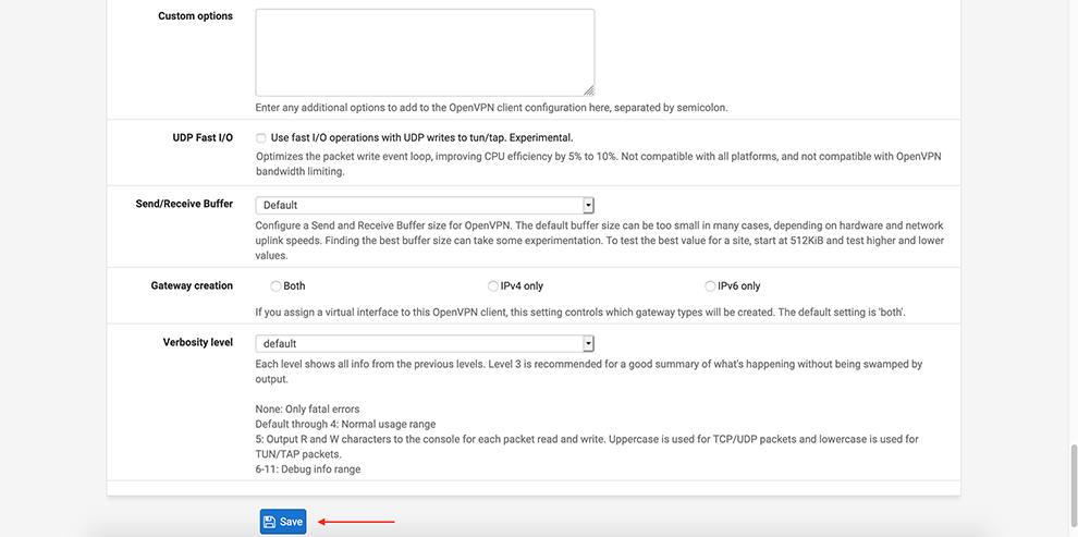 pfsense openvpn