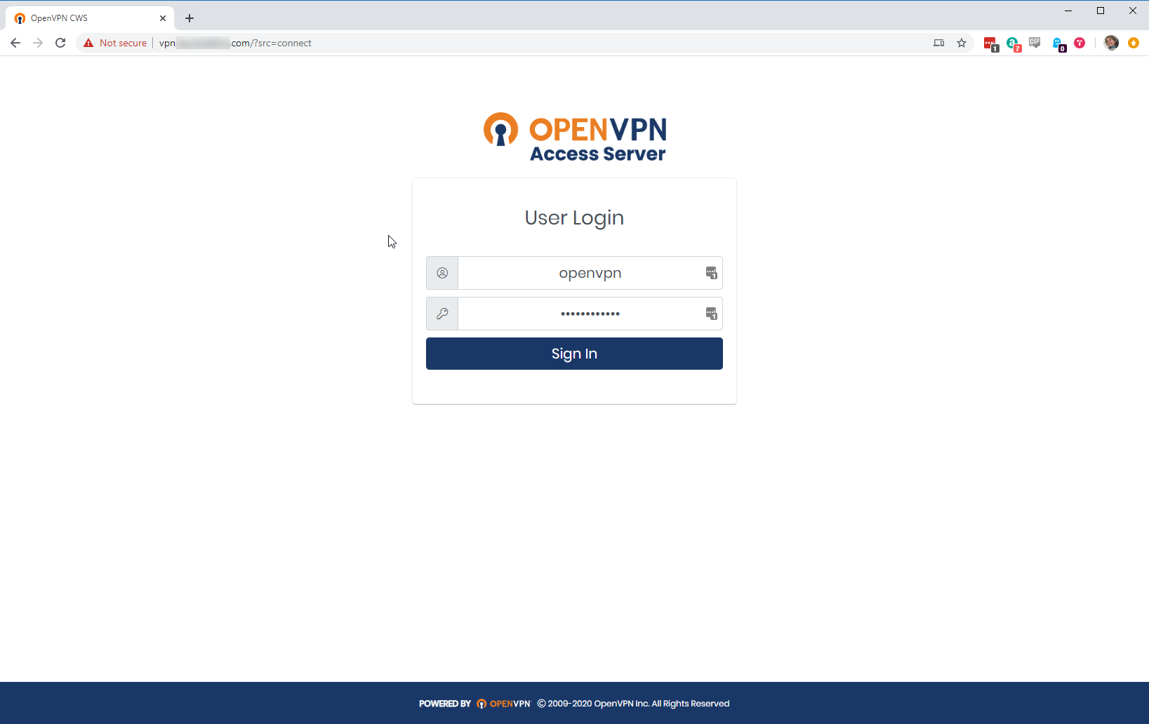 openvpn community web interface for metaframe