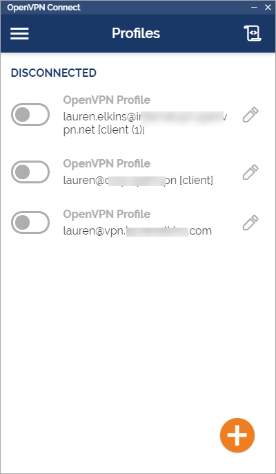 Starting a connection to OpenVPN