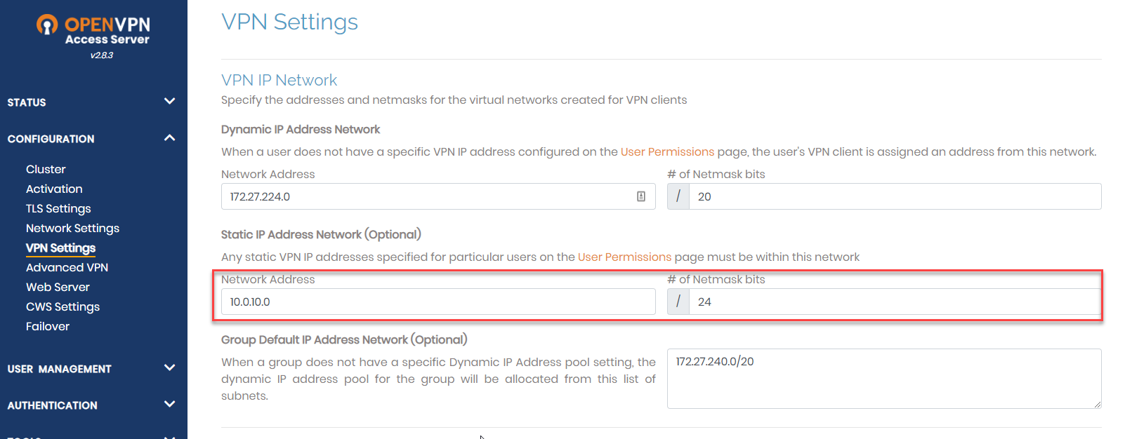 assign a windows vpn client a static ip