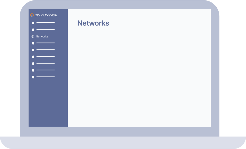 Screenshot of CloudConnexa Administration Portal displaying the networks side panel 
