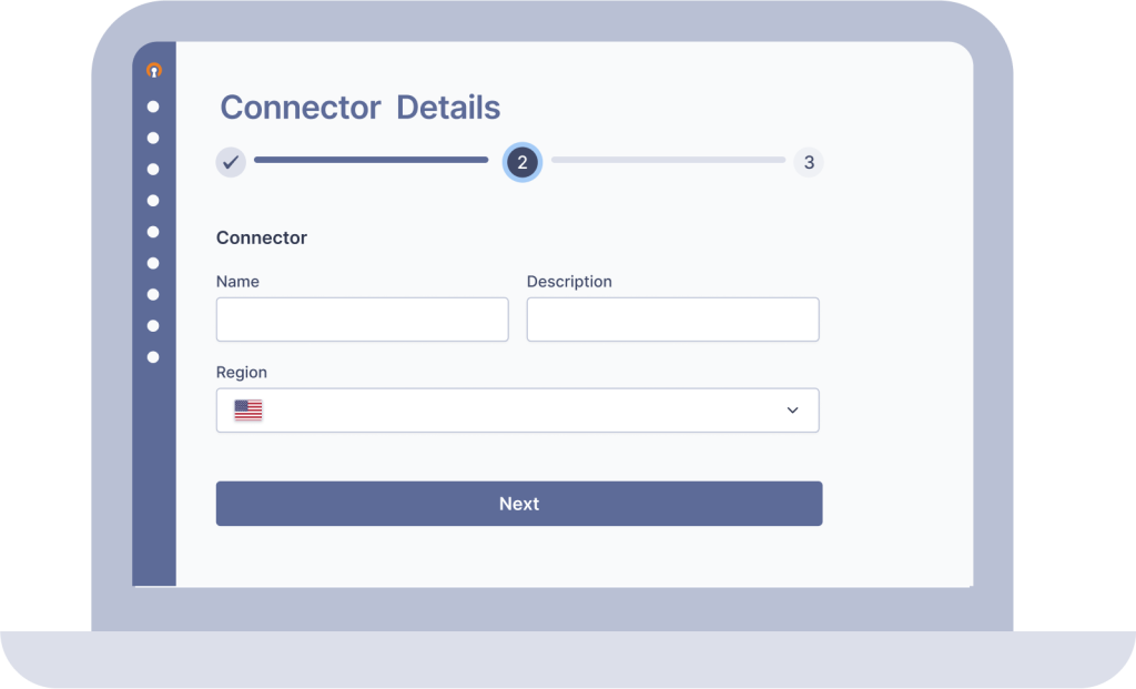 Screenshot of CloudConnexa Administration Portal displaying the configure your connector screen 