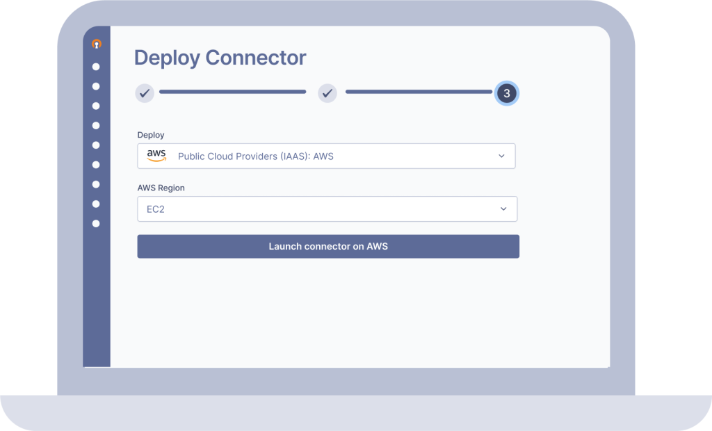 Screenshot of CloudConnexa Administration Portal displaying the deploy your connector screen