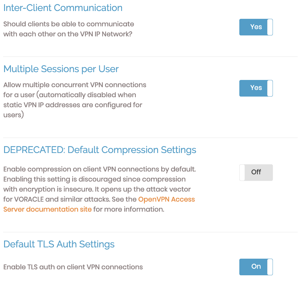 Toggle Settings (Advanced VPN)
