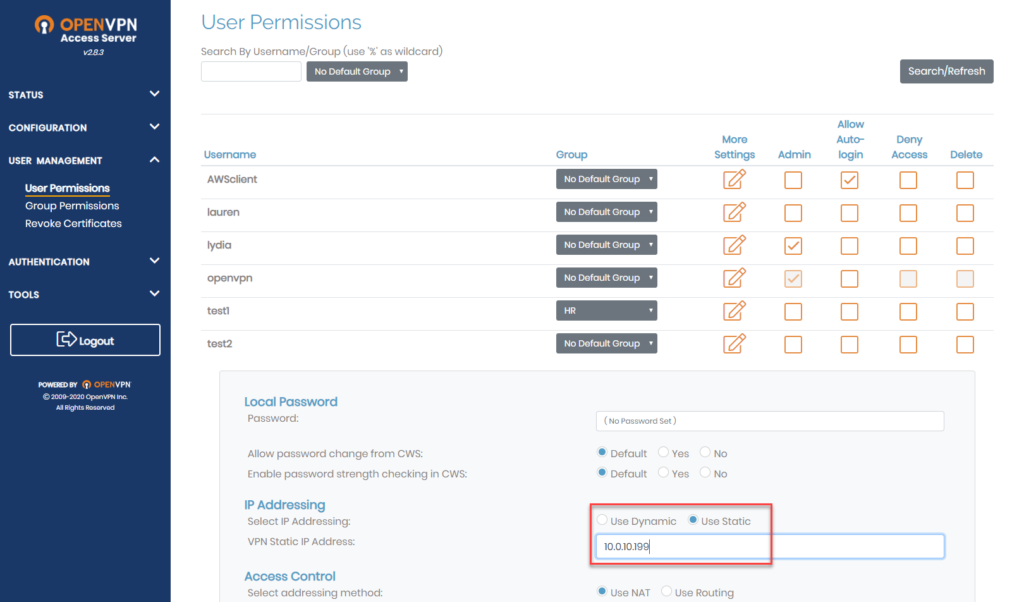 Assigning A Static Vpn Client Ip Address To A User Openvpn