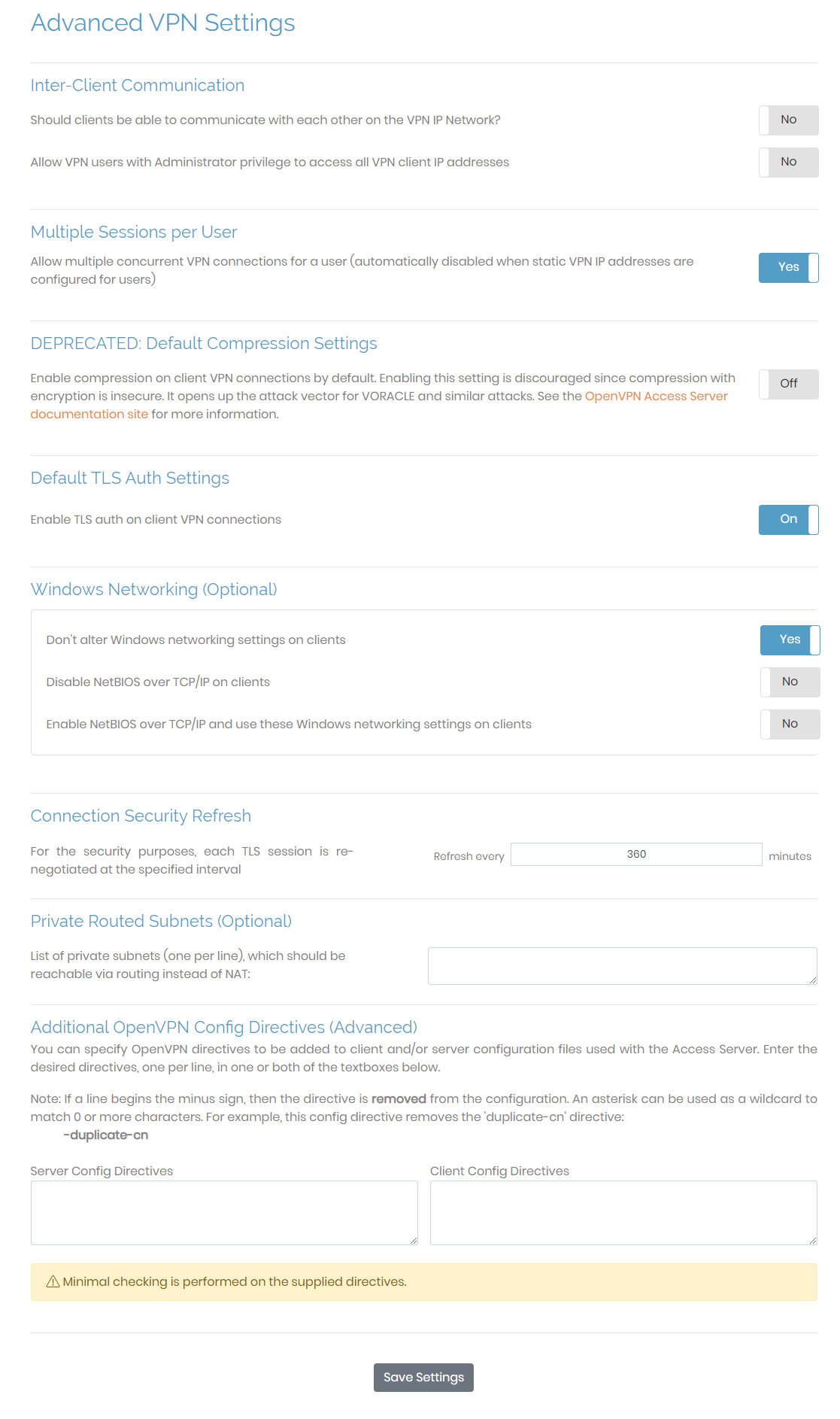 advanced vpn settings