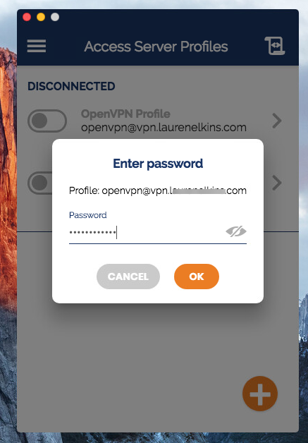 openvpn connect mac os