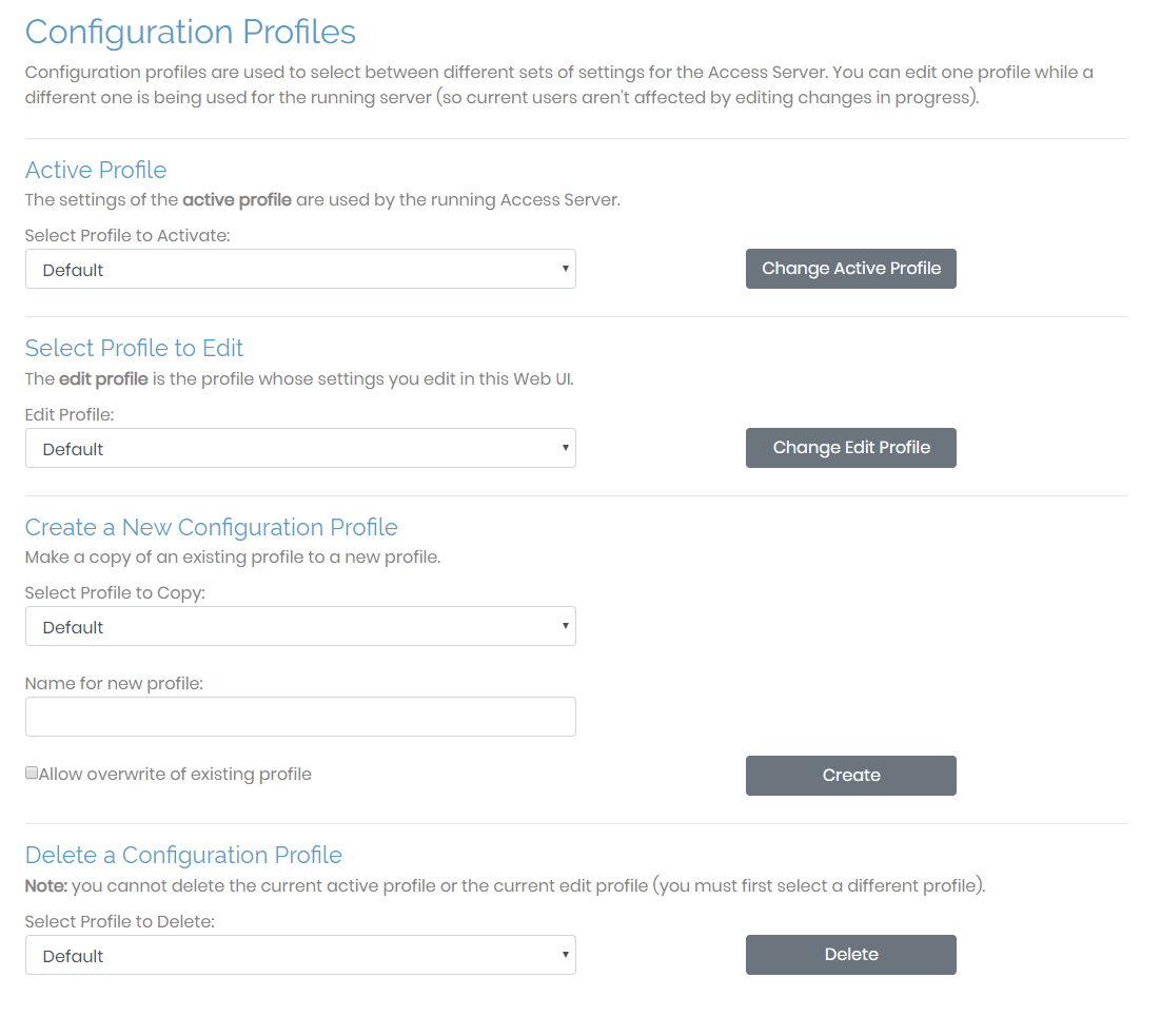 configuration profiles