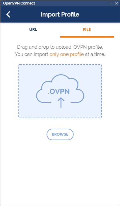 importing an OpenVPN profile