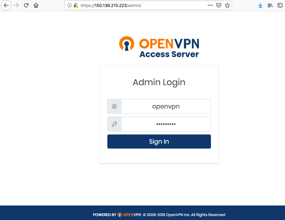 Login to the Administration Portal