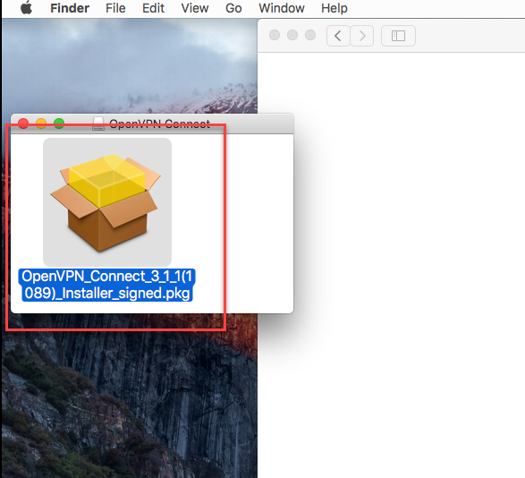 Open the ‘OpenVPN Connect installer’ to start the installation