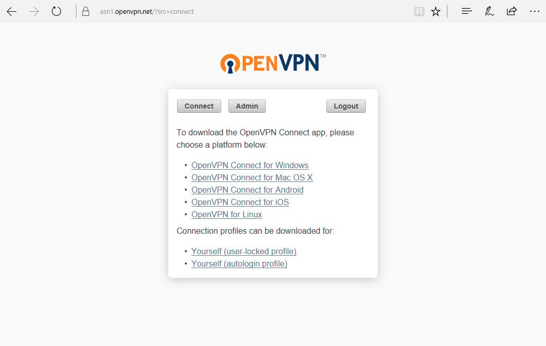 openvpn access server virtual appliance password