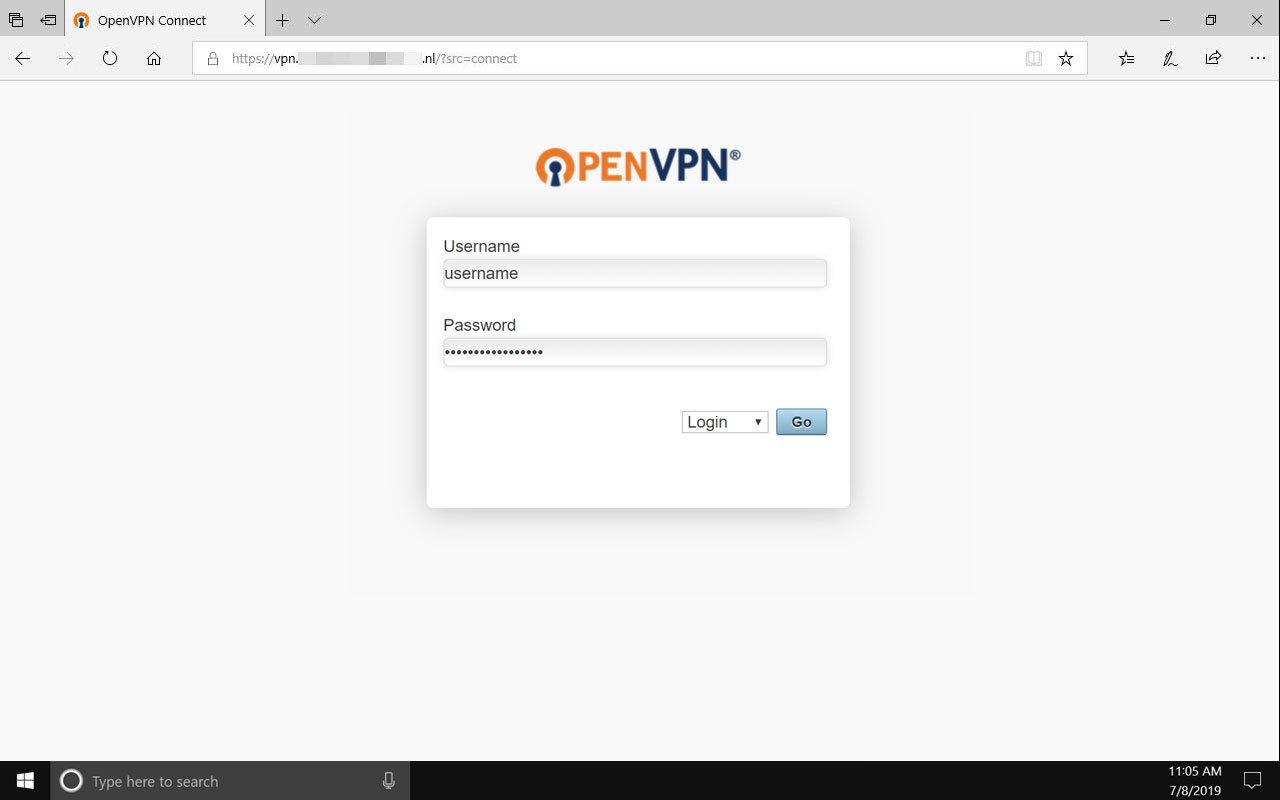 browsing through openvpn client
